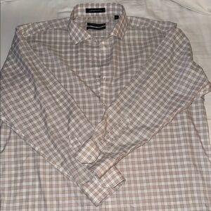 Forsyth of Canada Checkered Shirt - Beige Blue and White